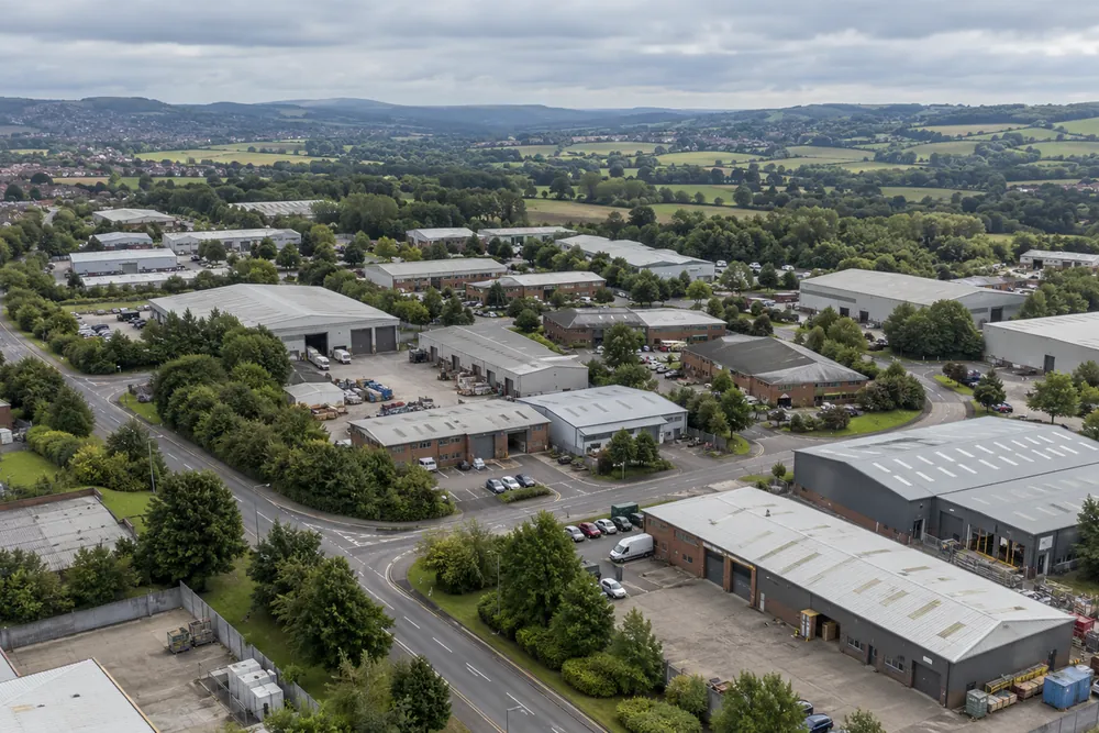 Illustrative South Yorkshire commercial estate and surrounding countryside